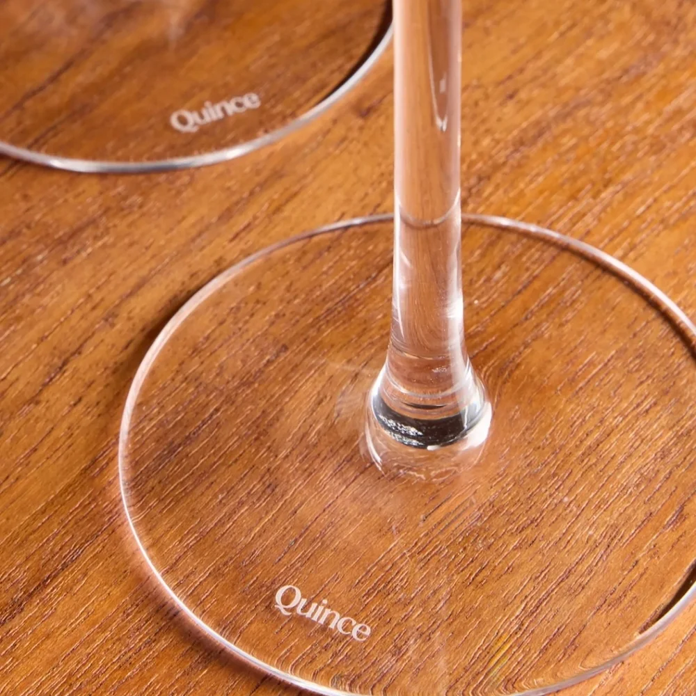 NWOT! Quince Mouth Blown White Wine Glass! Set Of 4! (W1) - Picture 2 of 8